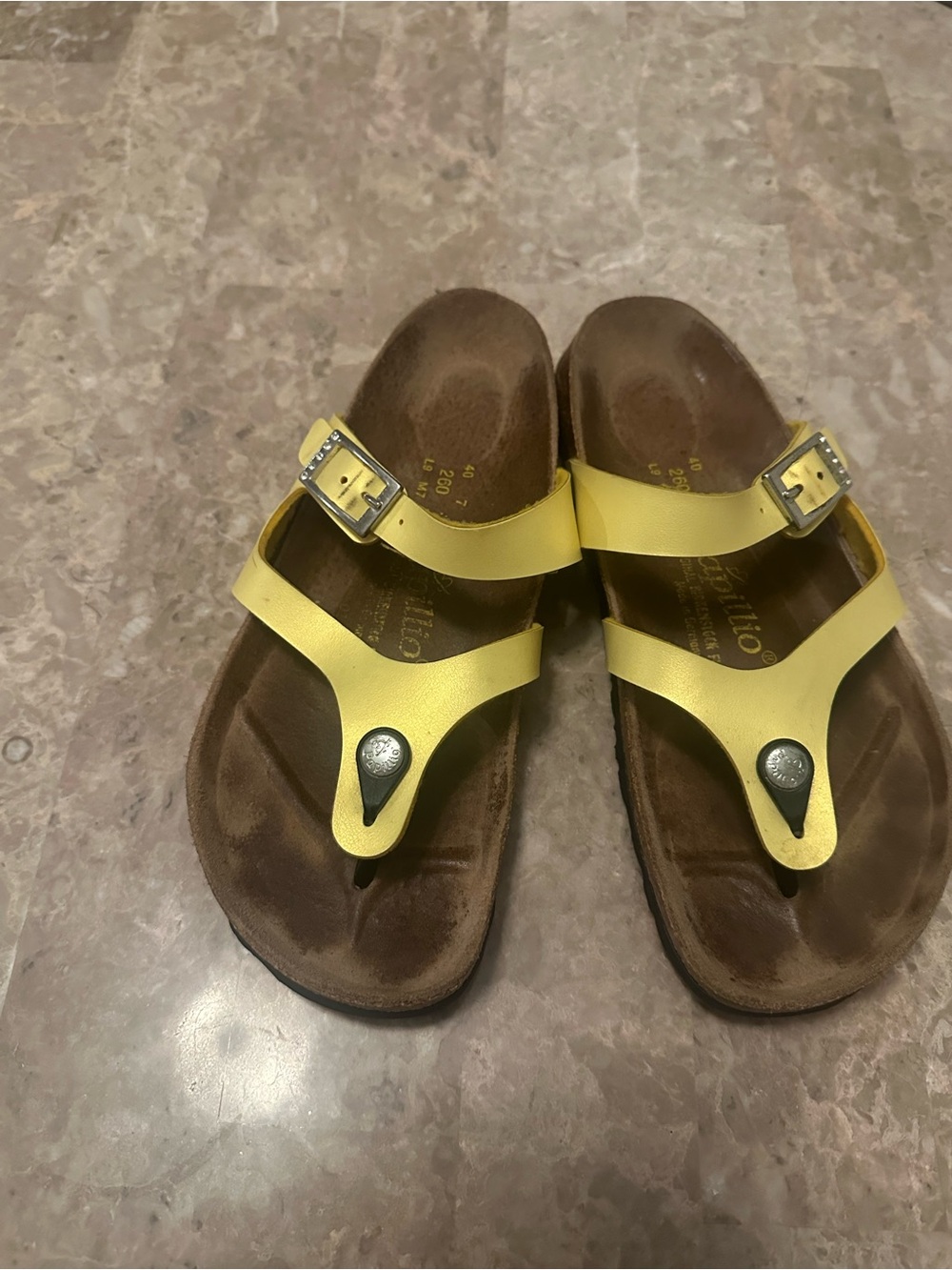 Birkenstock Papillio women’s Yellow Sandals with Buckle